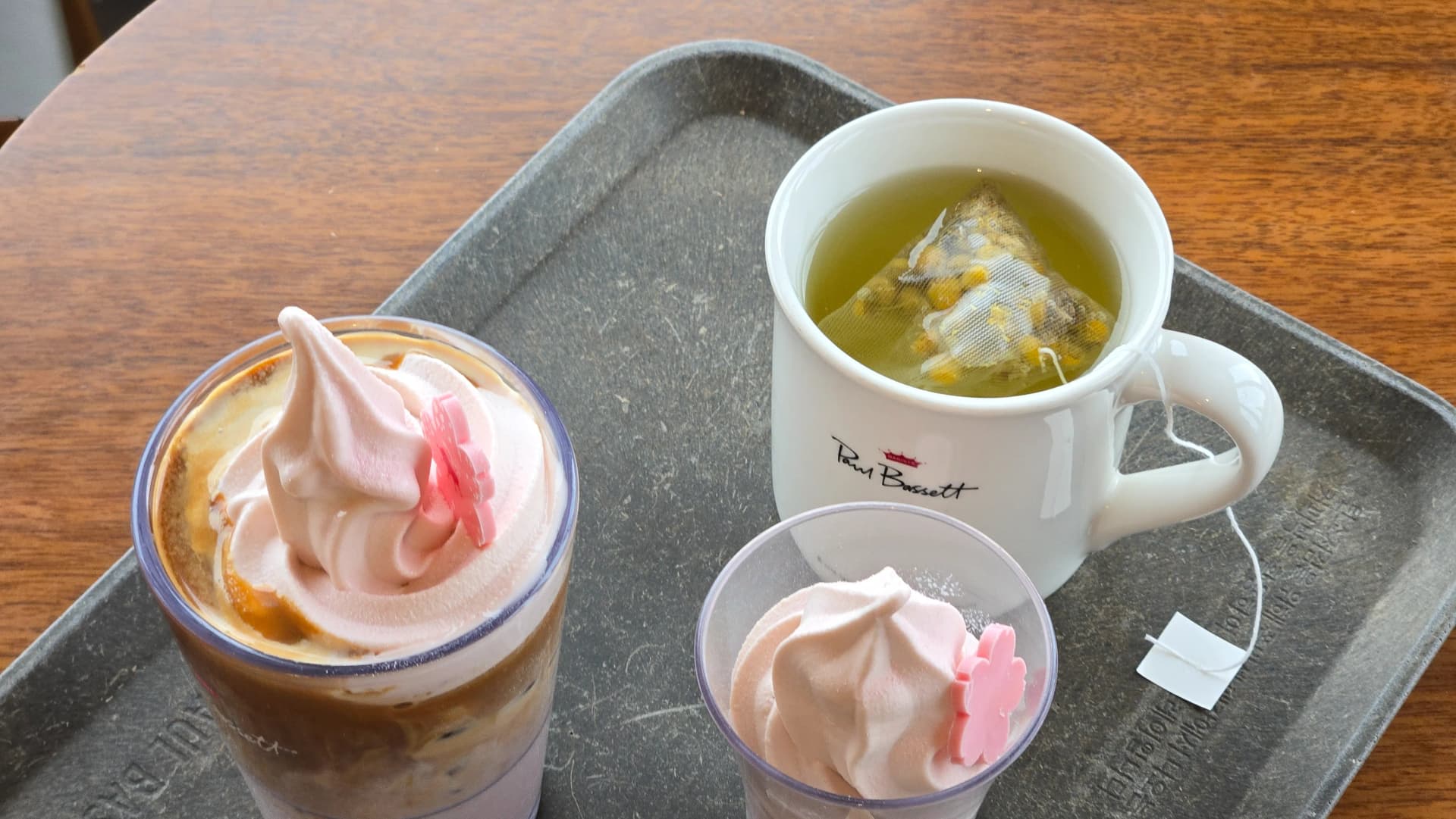 Khay 3 món đồ uống Paul Bassett Gyeongju — cà phê, kem, trà | 하이제이에스비