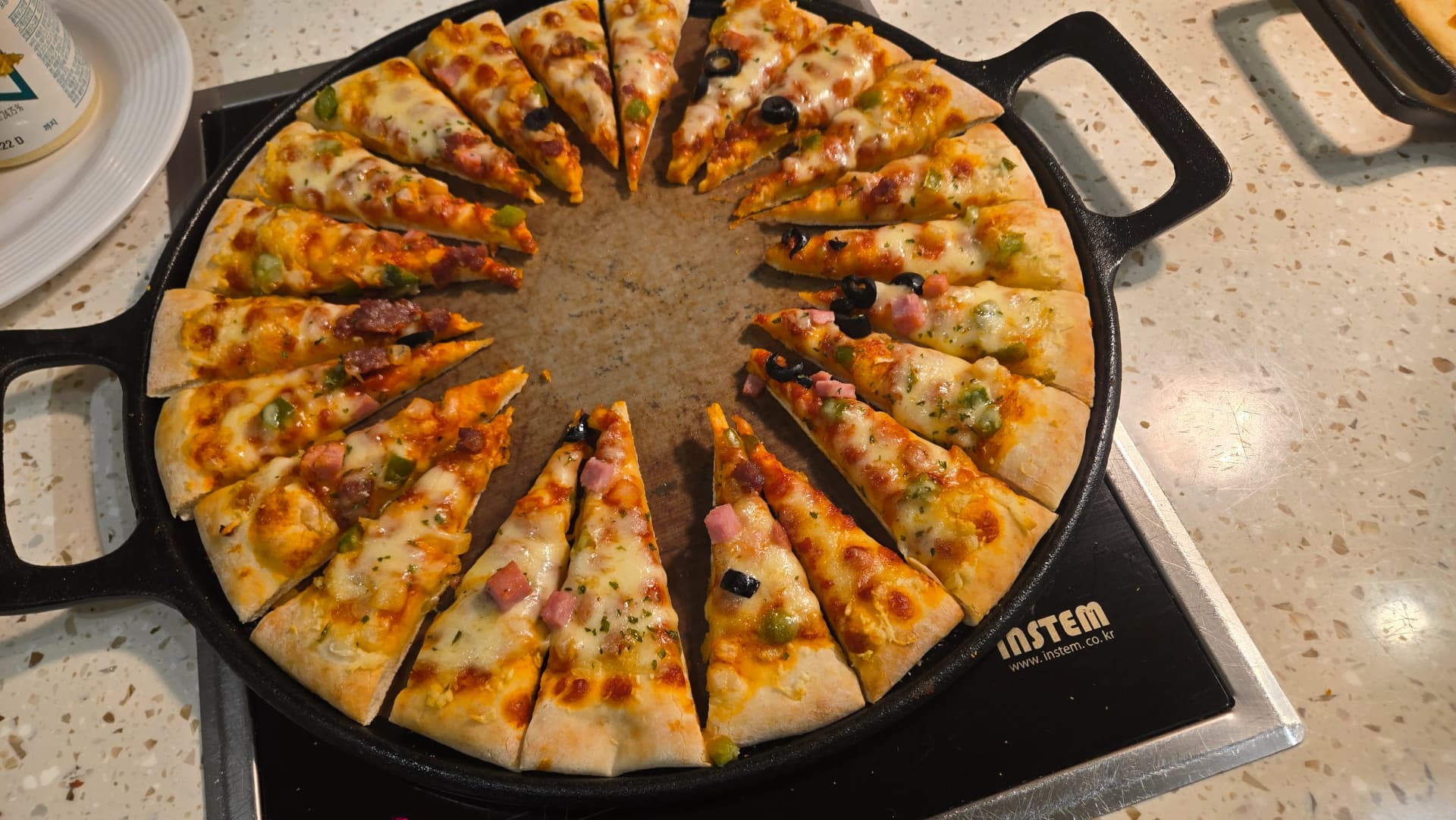 Pasta ya cream na uyoga na paprika kwenye jiko la induction | 하이제이에스비