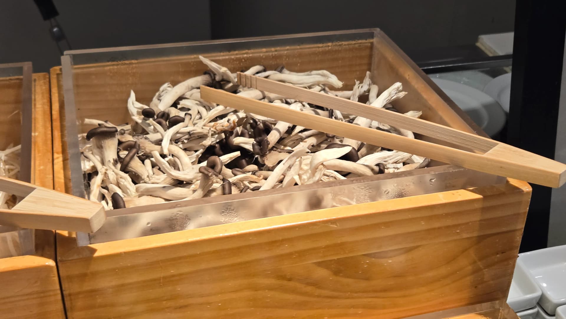 فطر محار مجهز لركن نودلز الأرز بقوام ممزق جاهز للطبخ