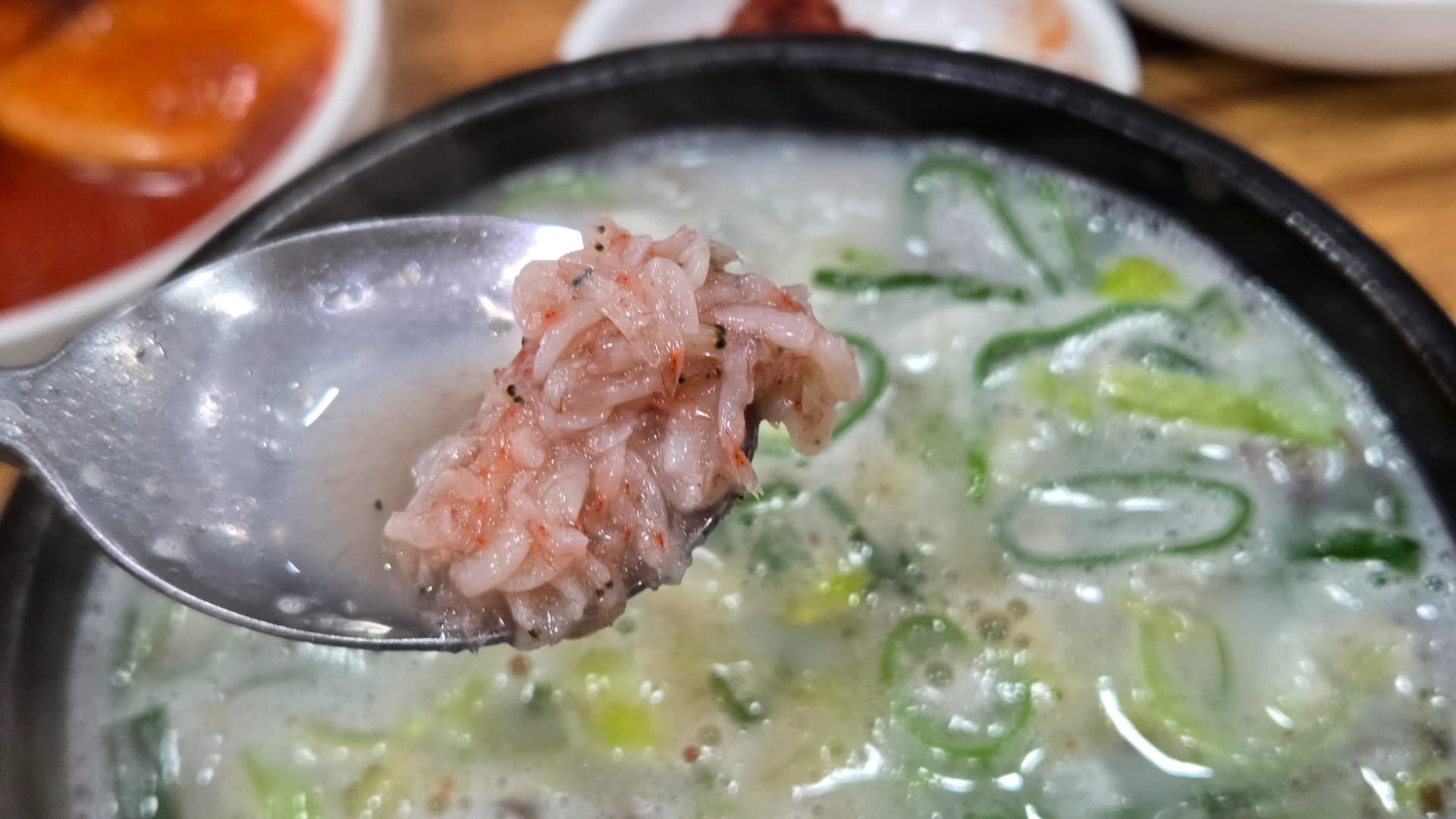 Adding saeujeot fermented shrimp paste to sundaegukbap for umami depth instead of plain salt
