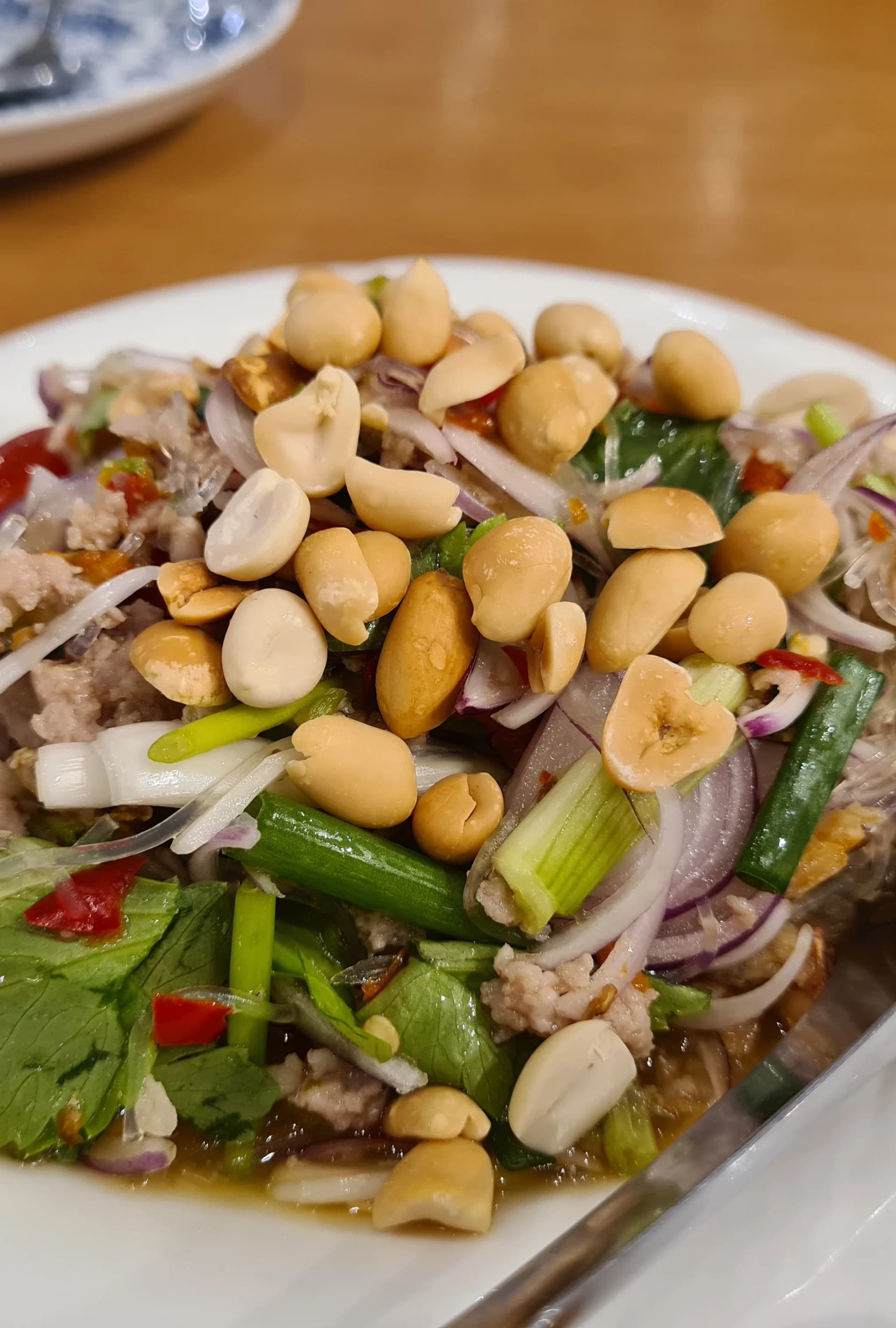 새콤매콤한 양념이 보이는 얌운센