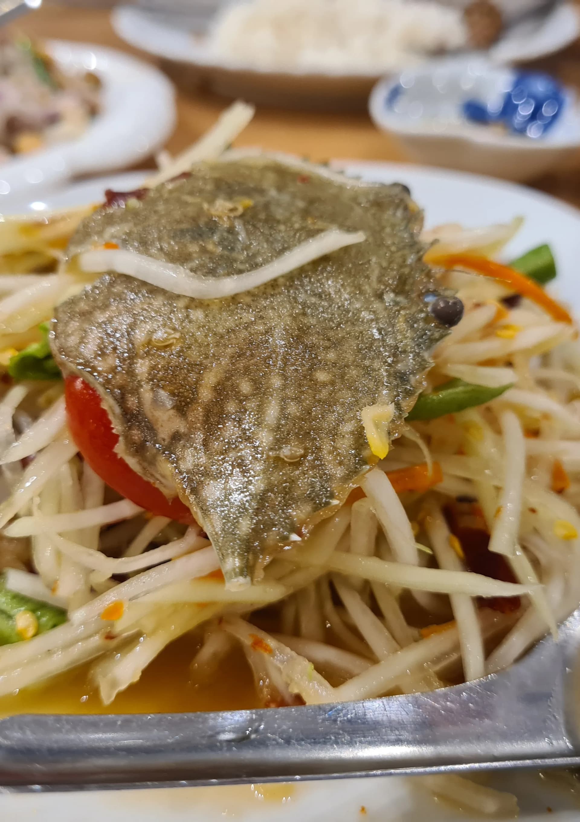 발효 풍미가 강한 쏨땀 뿌빨라 접시