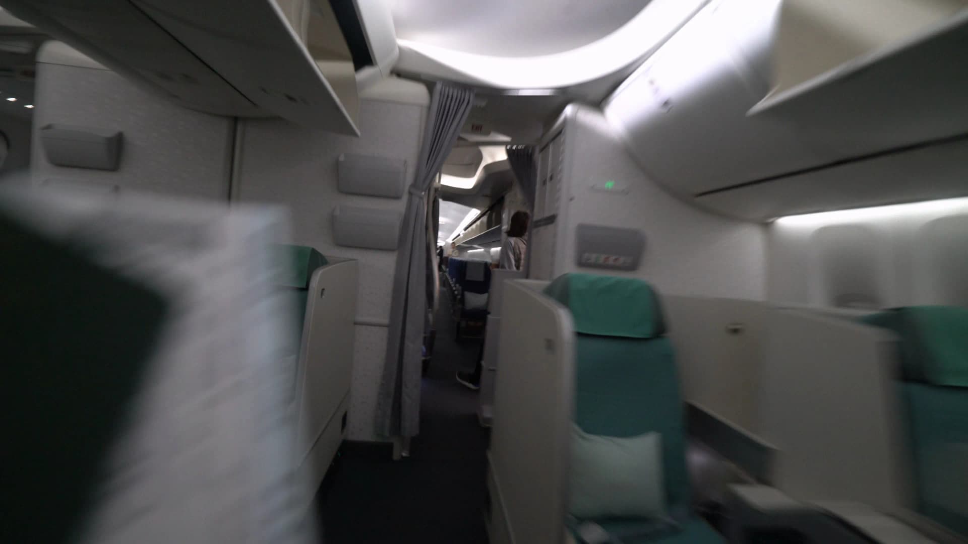 Replacement Korean Air Boeing 747-8i Prestige Class boarding pass issued at Taoyuan International Airport